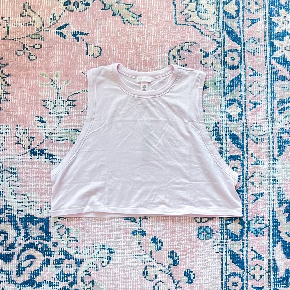 (SOLD) SKIMS Boyfriend Crop Tank in Cherry Blossom in S